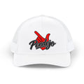 Pendejo Snapback Trucker Cap — Bold Red Hand Graphic Hat