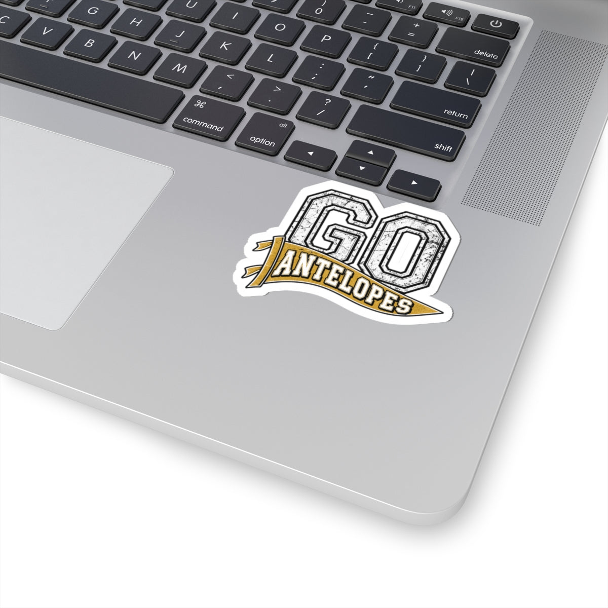 Go Antelopes Sticker — Retro Pennant Sports Kiss-Cut Decal