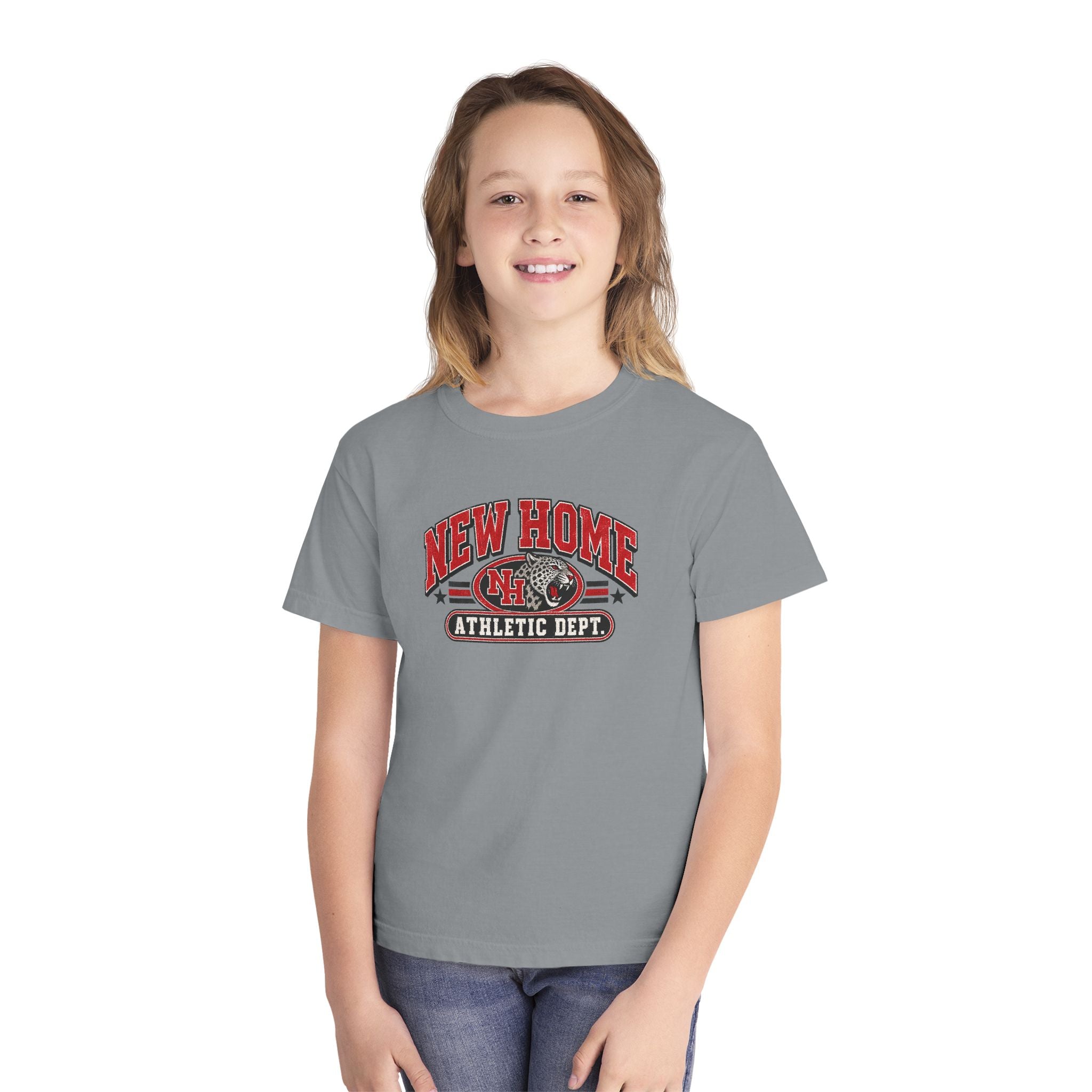 New Home Athletic Dept. Youth Tee — Kids' Welcome Home Graphic Shirt