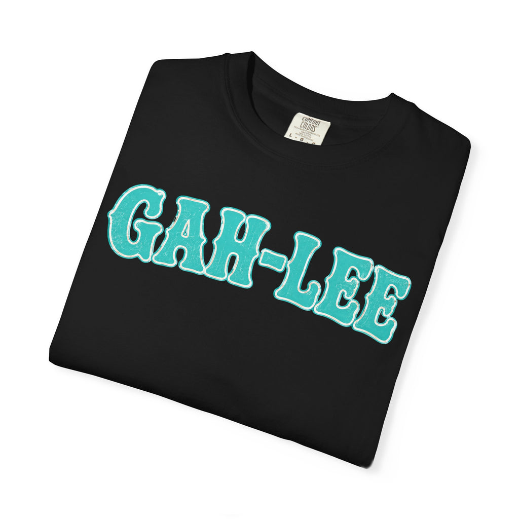 GAH-LEE Graphic T-Shirt — Funny Text Tee, Retro Collegiate Style