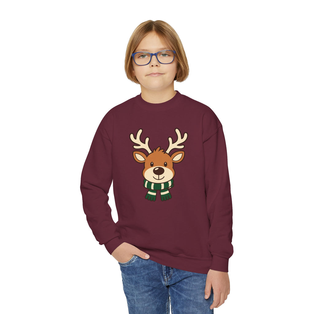 Youth Reindeer Christmas Crewneck Sweatshirt