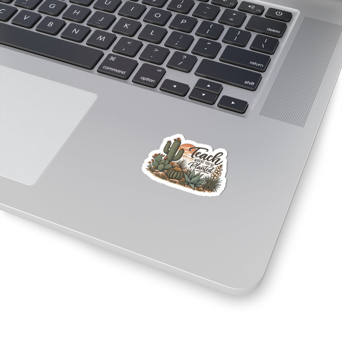 Teach Where You’re Planted Sticker — Desert Cactus Laptop Decal