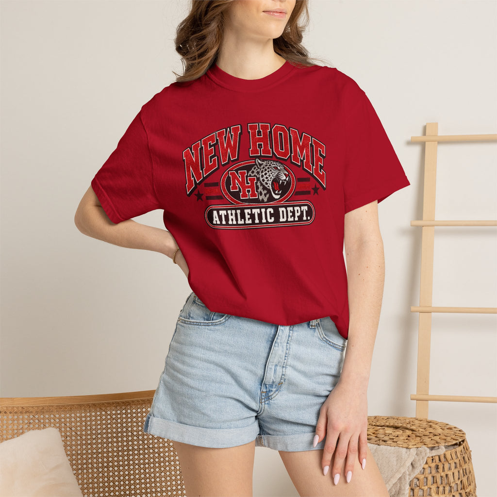 New Home Athletic Dept. T-Shirt — Vintage College Graphic Tee