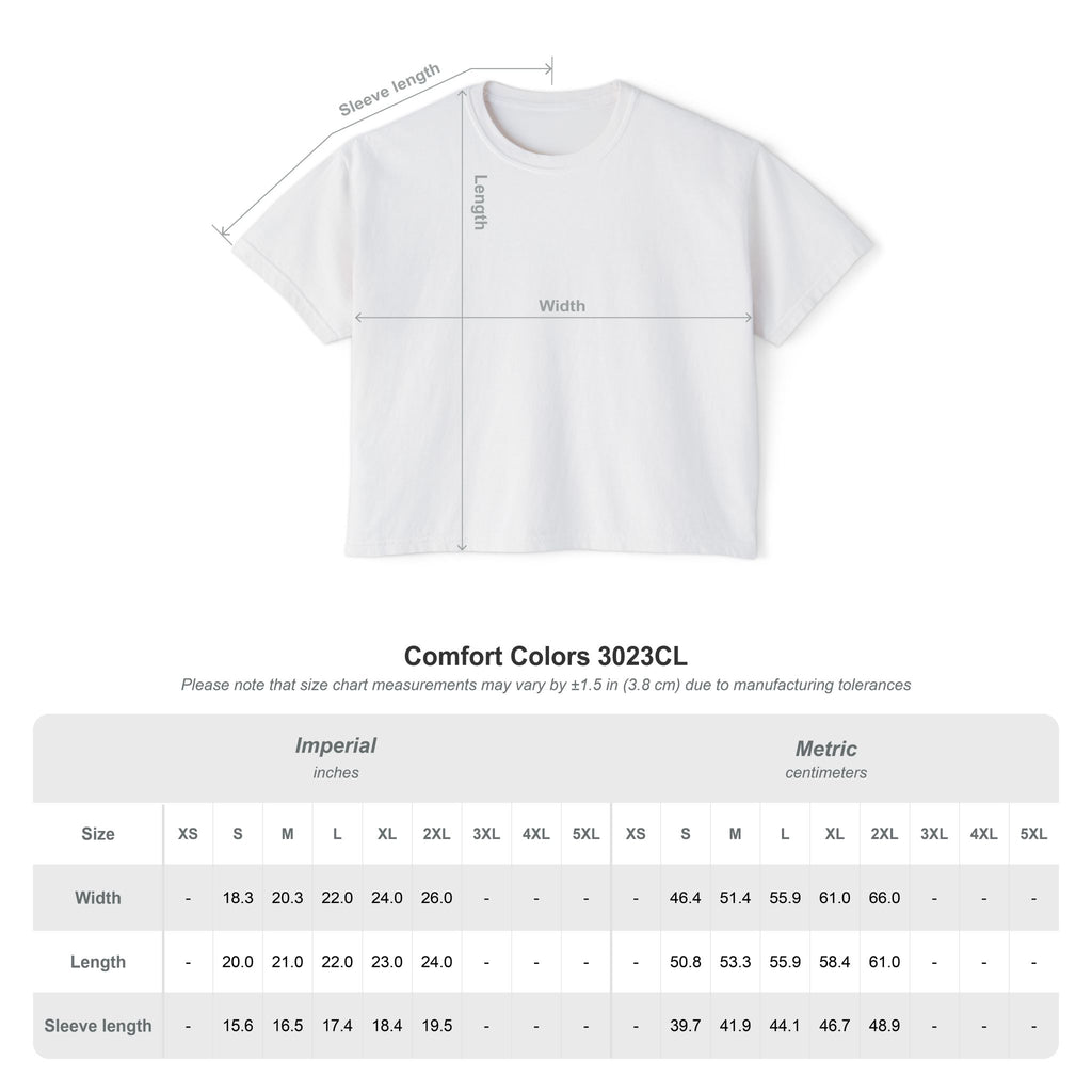 Eagles Graphic Boxy Tee — Women's Cropped Crewneck Shirt