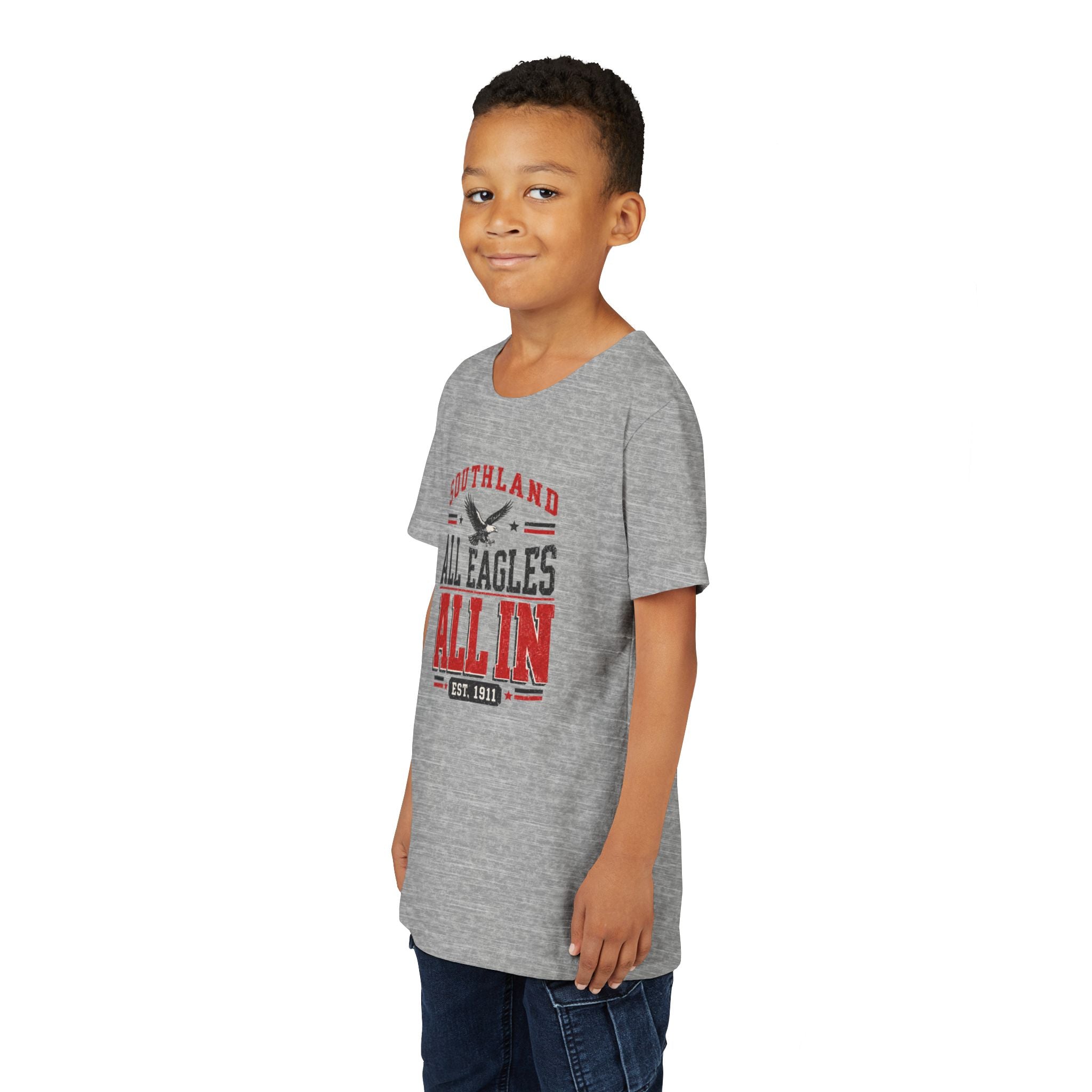Youth Tee - "Southland All Eagles All In" School Spirit Shirt