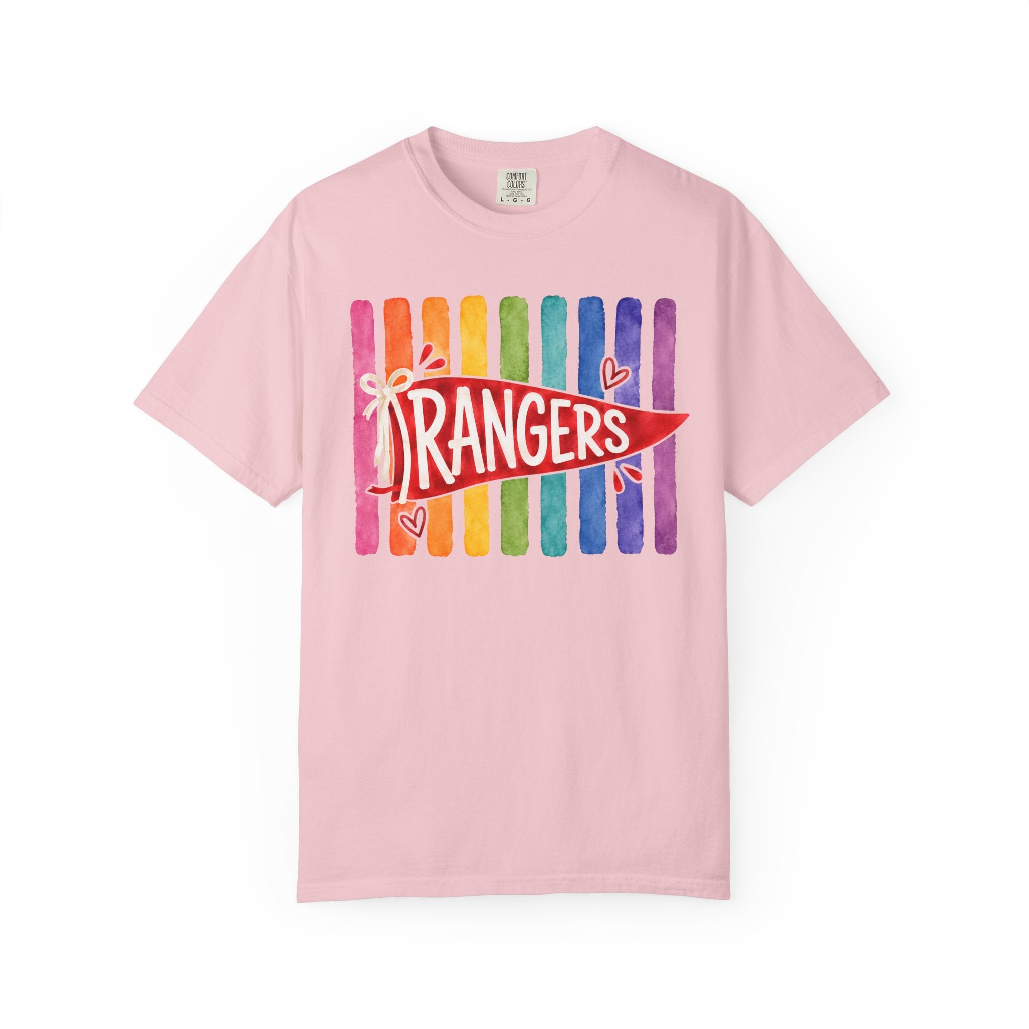 Rangers Rainbow Pennant T-Shirt — Pride School Spirit Tee