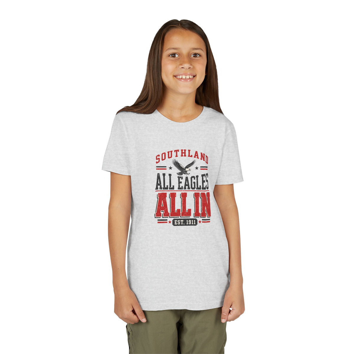 Youth Tee - "Southland All Eagles All In" School Spirit Shirt