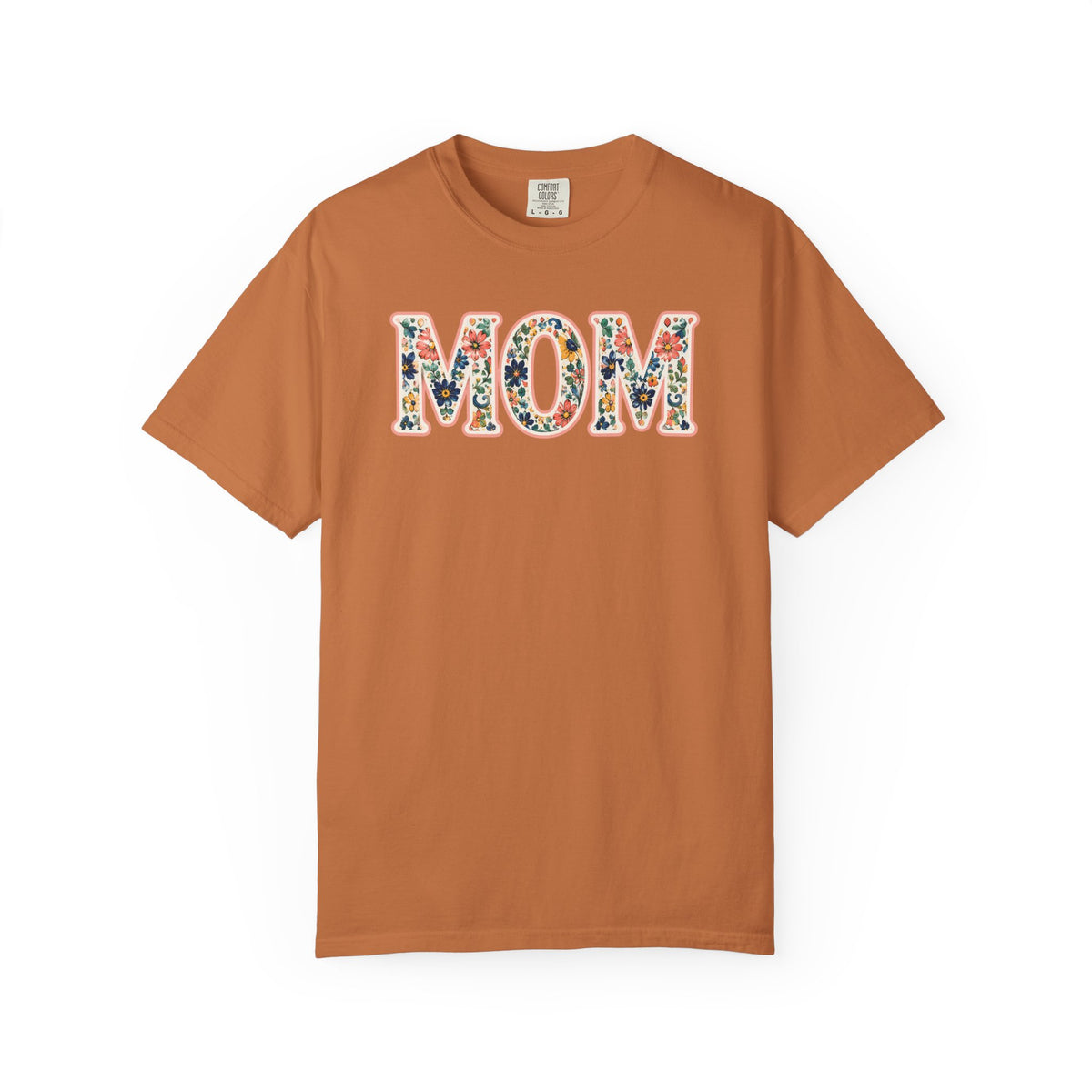Mom Floral T-Shirt — Vintage Garment-Dyed Mother's Day Tee