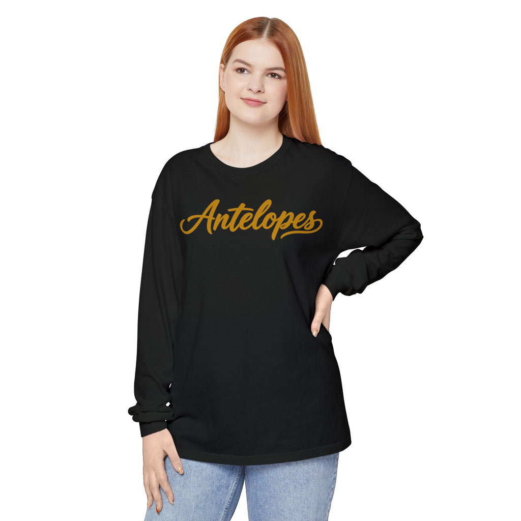 Antelopes Long Sleeve T-Shirt – Post-High-School Mascot Spirit Wear