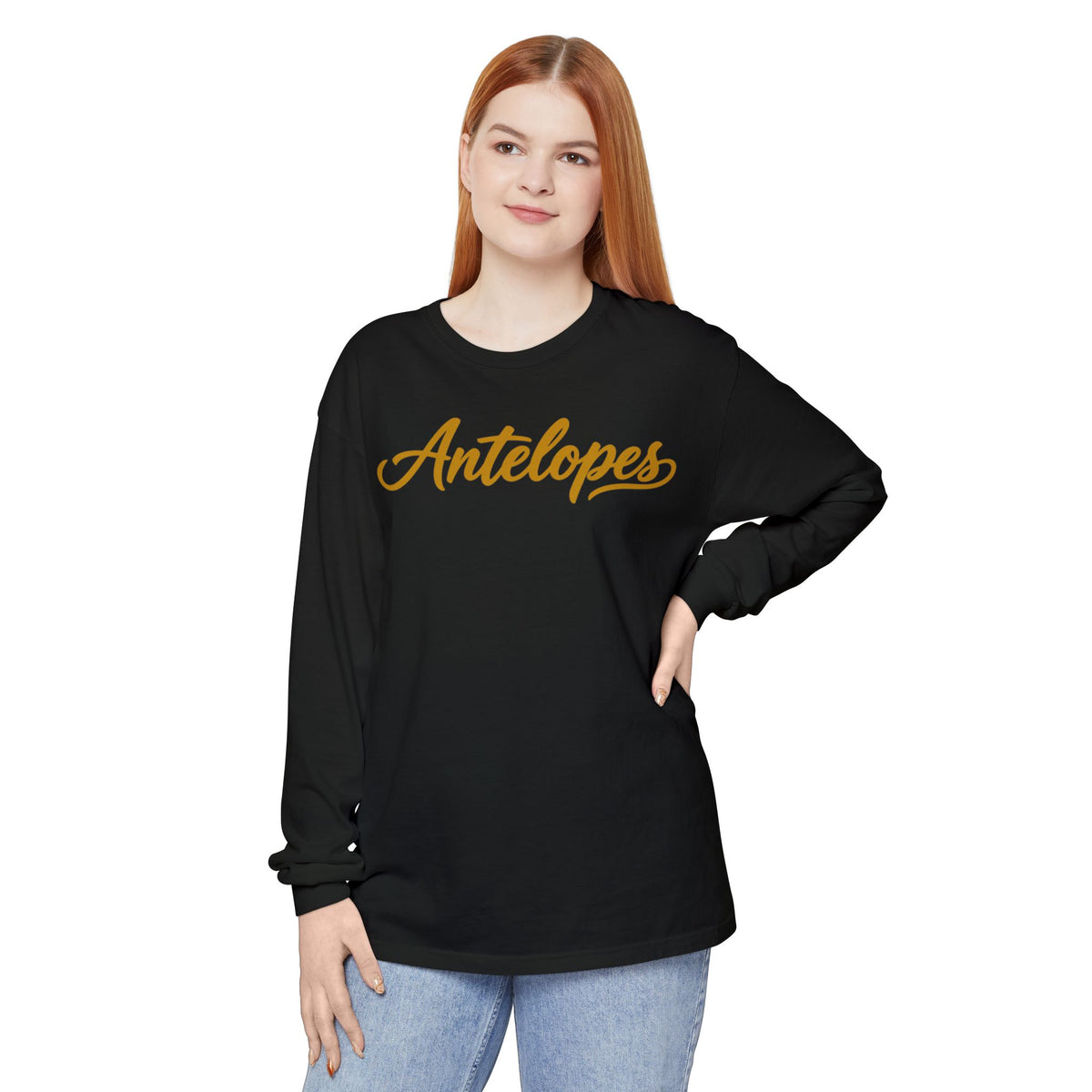 Antelopes Long Sleeve T-Shirt – Post-High-School Mascot Spirit Wear