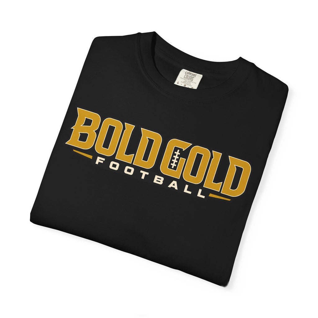 Bold Gold Football T-Shirt — Vintage Sport Tee