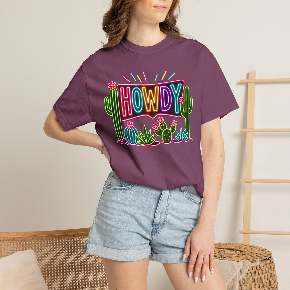 Neon Howdy Cactus T-Shirt