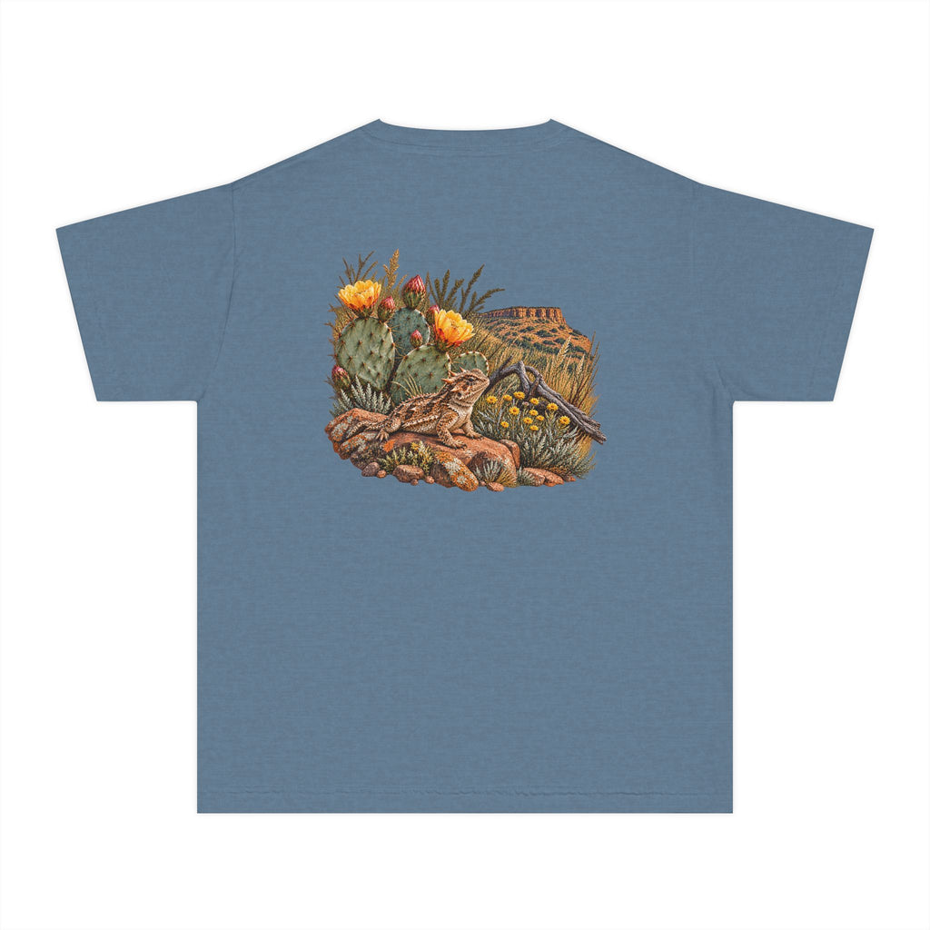 Youth Tee — Caprock Critters Horny Toad & Cacti