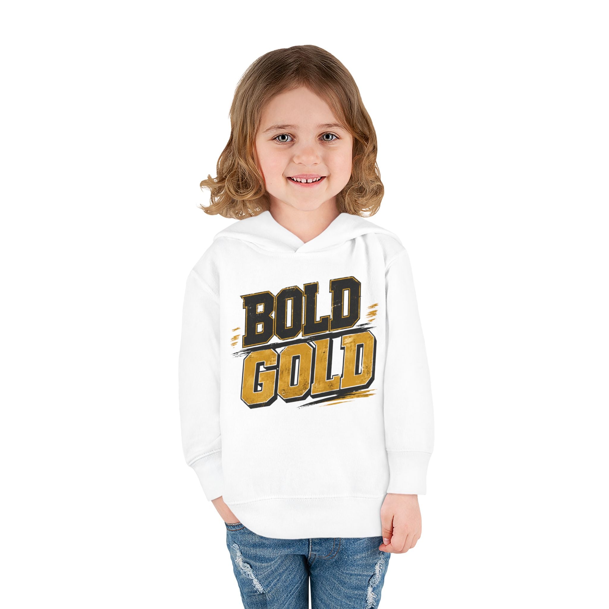 Toddler Hoodie — "Bold Gold" Graphic Pullover for Kids (School Spirit & Game Day)