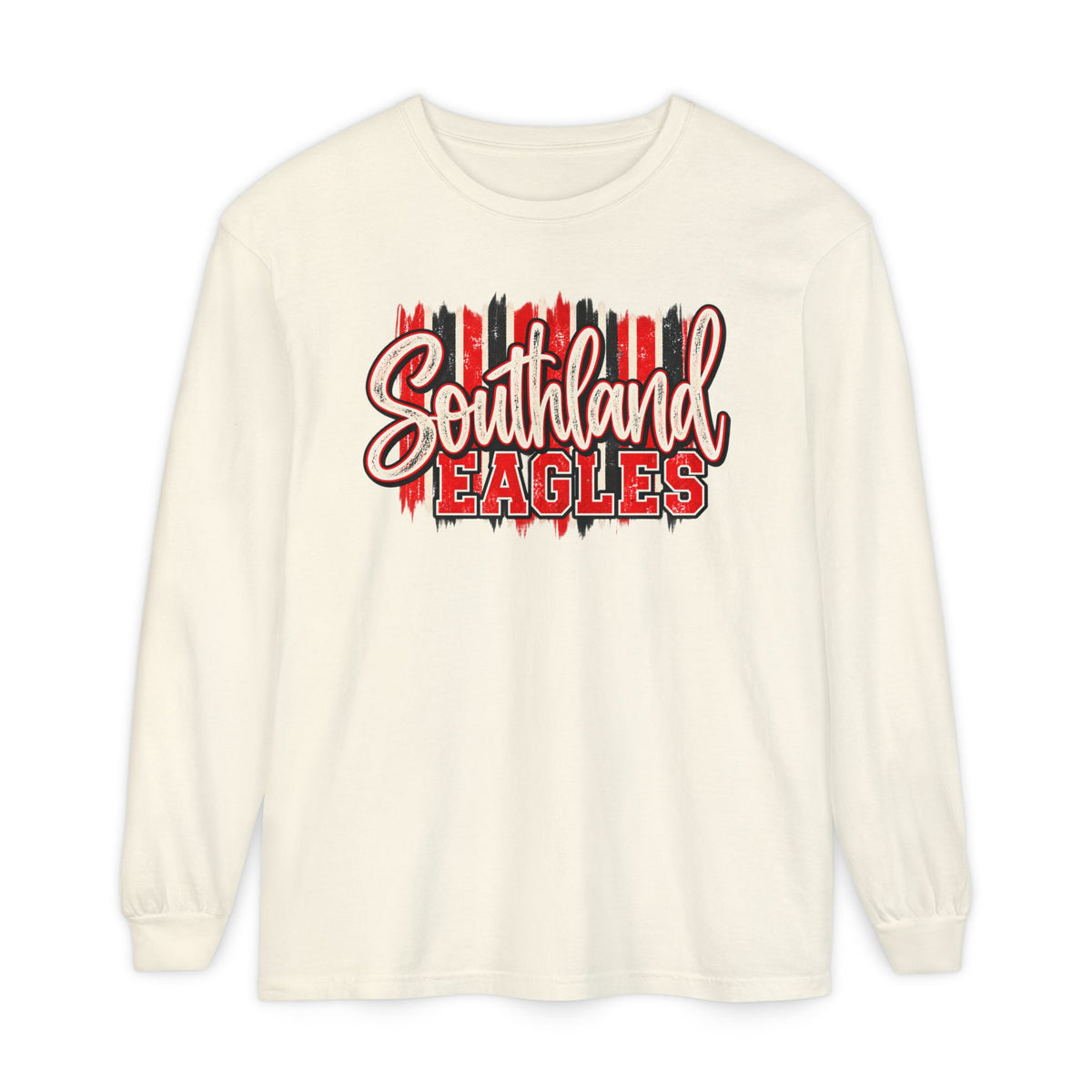 Southland Eagles Long Sleeve T-Shirt — Vintage Brush Script School Spirit Tee