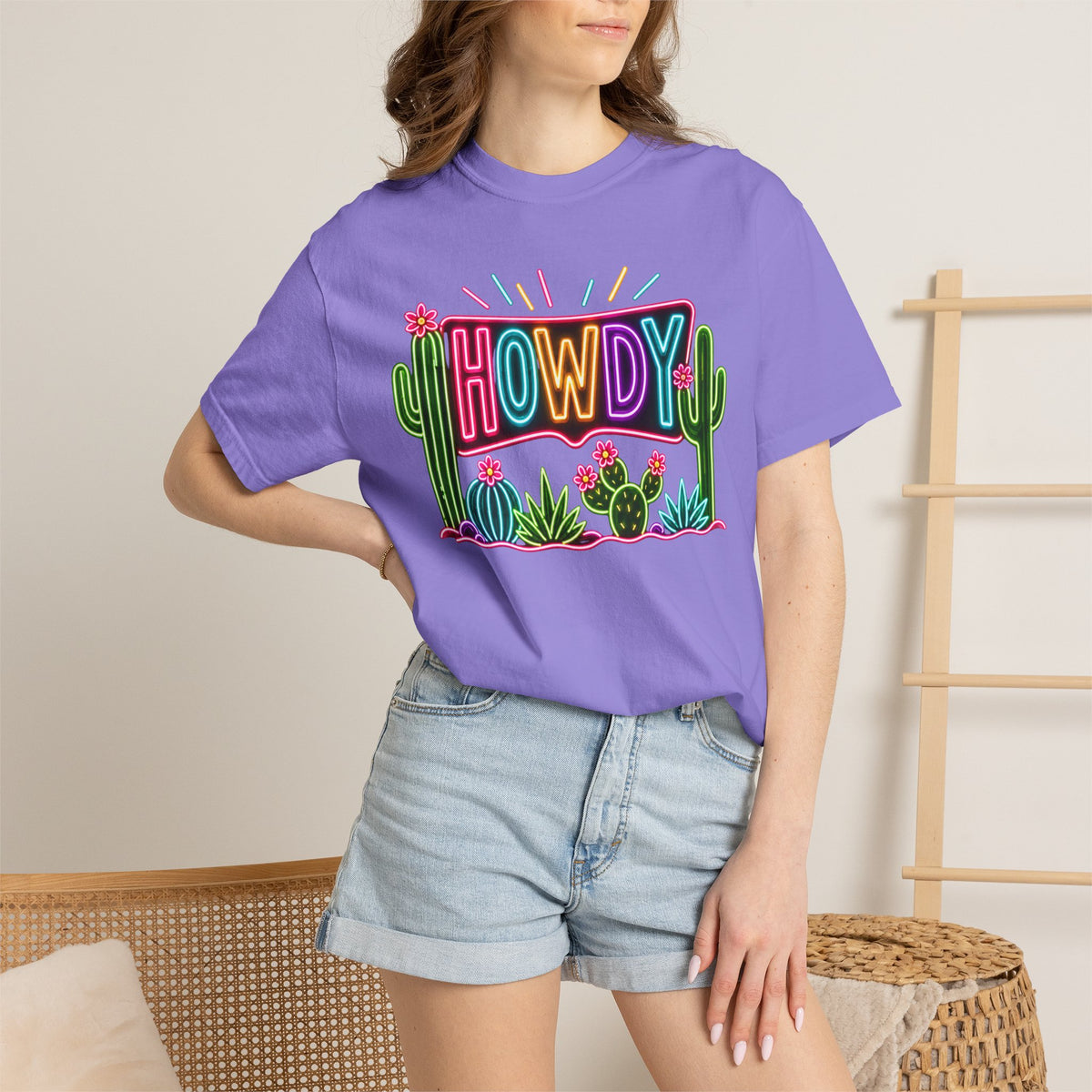 Neon Howdy Cactus T-Shirt