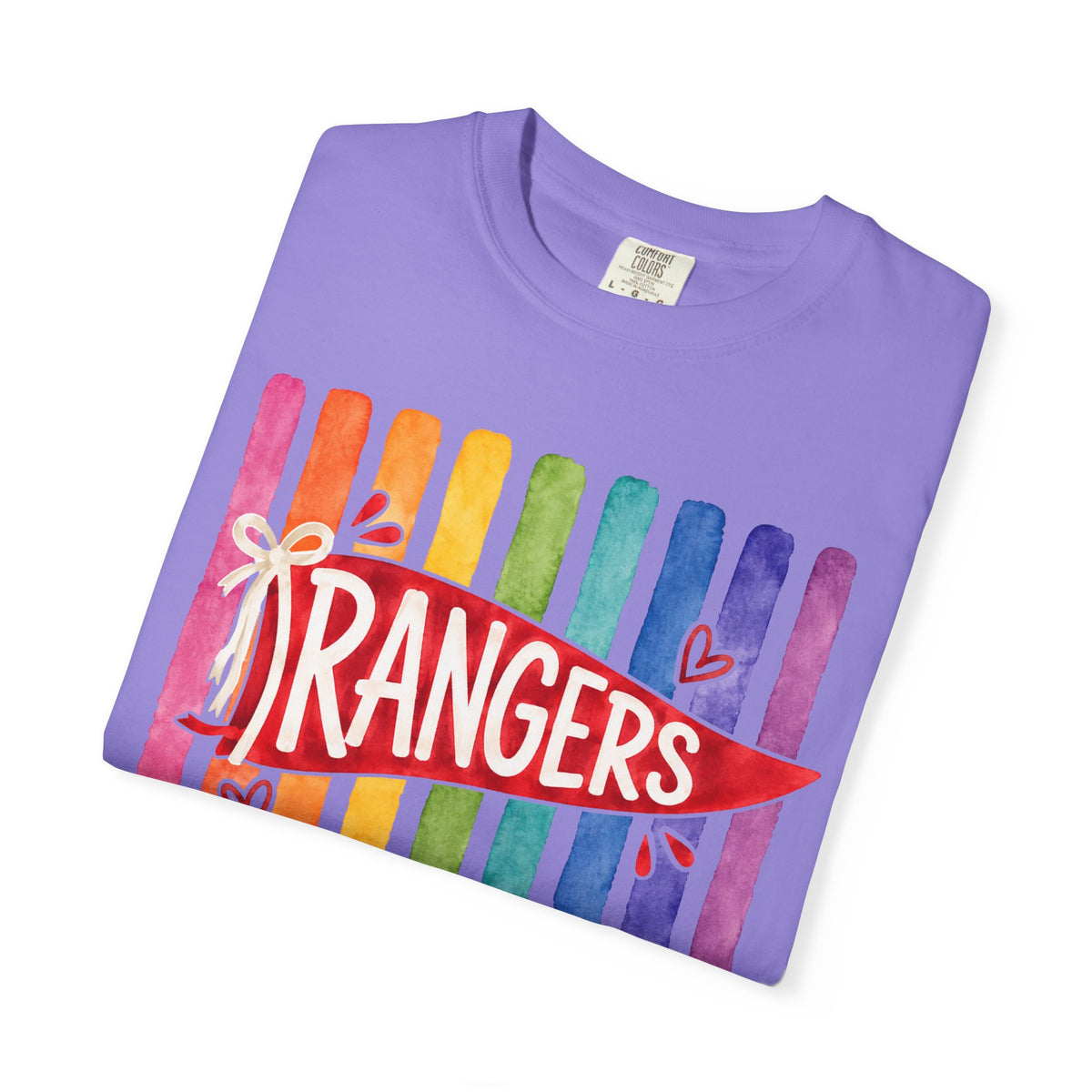 Rangers Rainbow Pennant T-Shirt — Pride School Spirit Tee