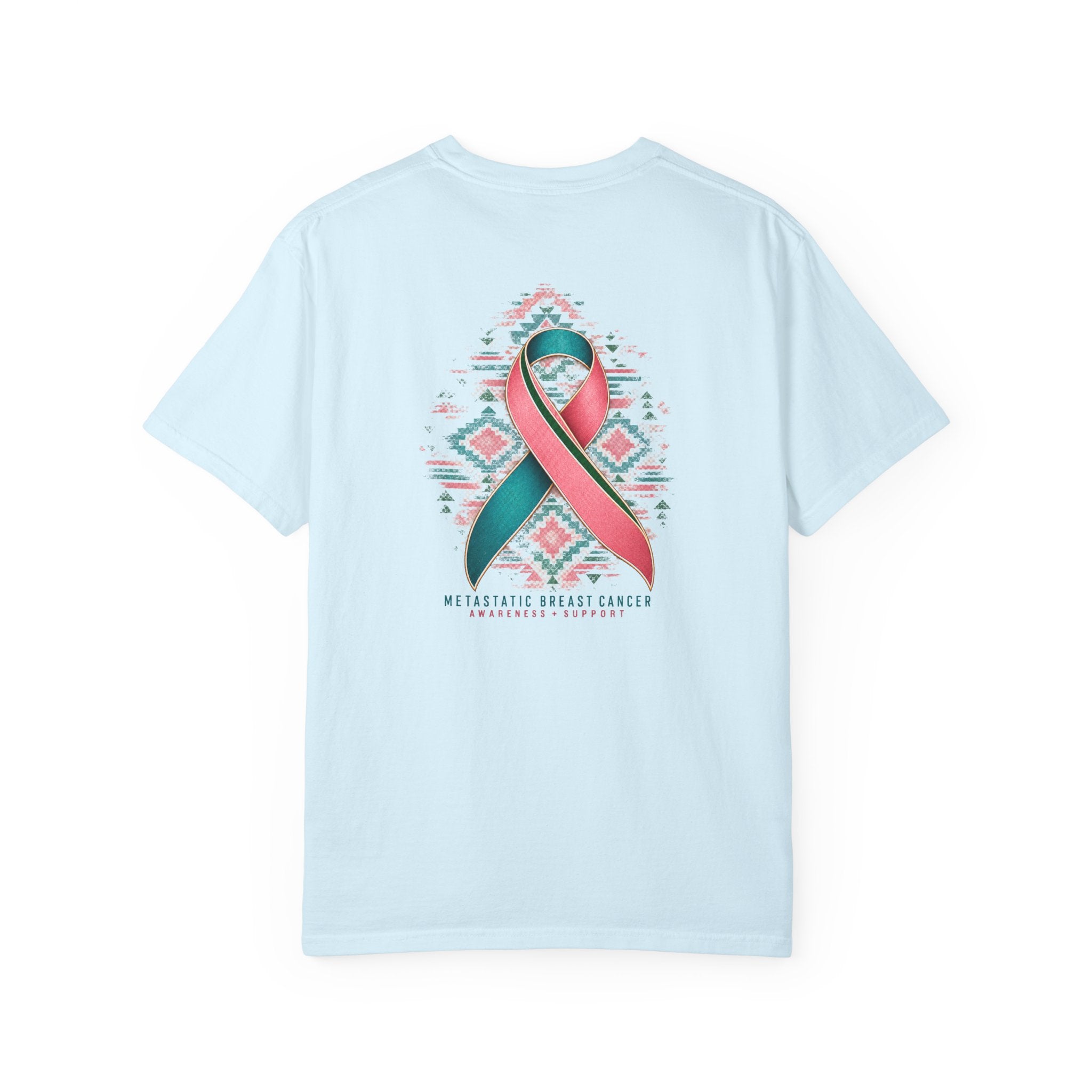Metastatic Cancer Awareness Ribbon T‑Shirt — Garment‑Dyed Support Tee