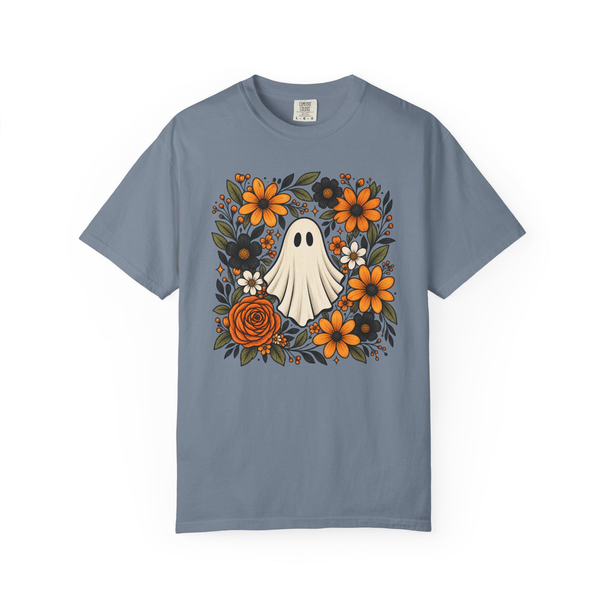 Ghost Bouquet T-Shirt — Floral Halloween Graphic Tee