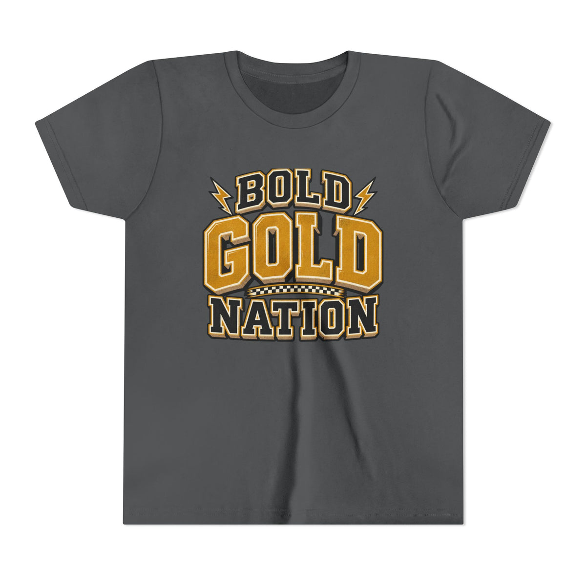 Youth Tee — Bold Gold Nation Graphic Kids Shirt