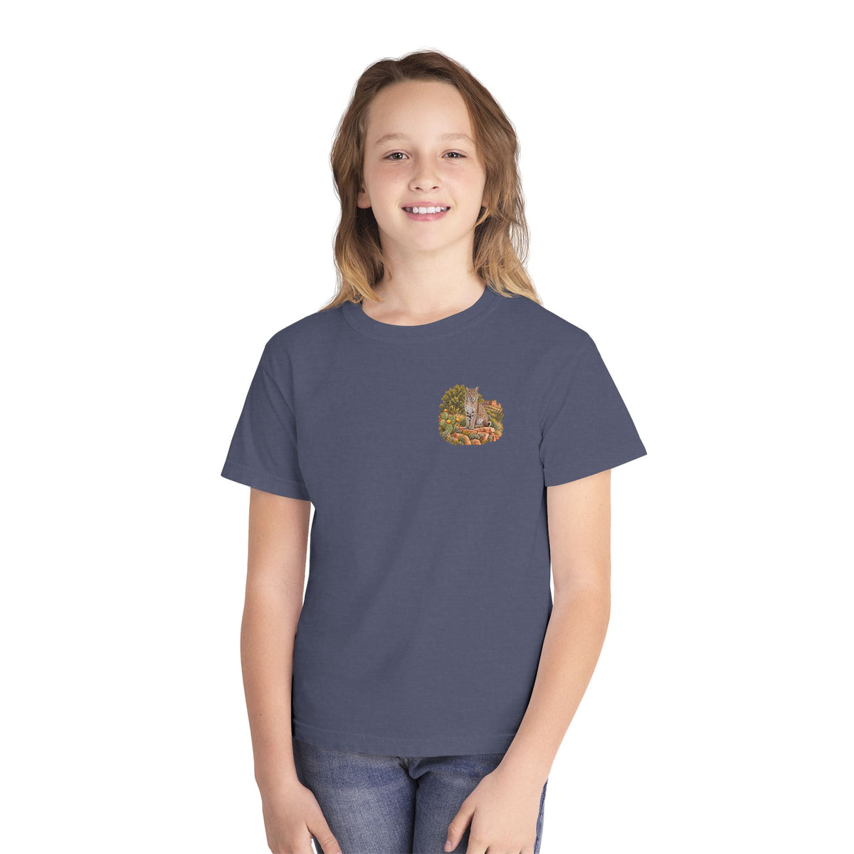 Youth Tee — Caprock Critters Bobcat Scenic View