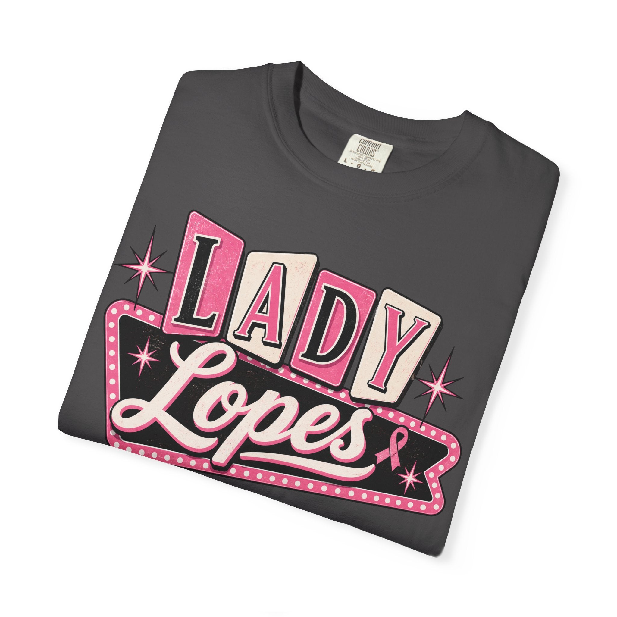 Lady Lopes Pink Retro Logo T-Shirt