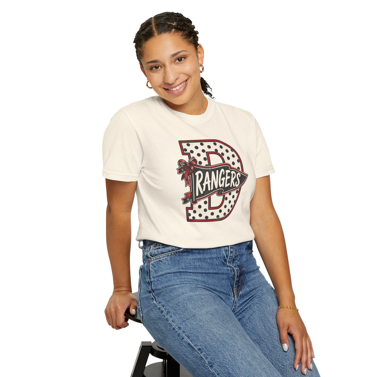 Rangers Vintage Letter 'D' Graphic T-Shirt