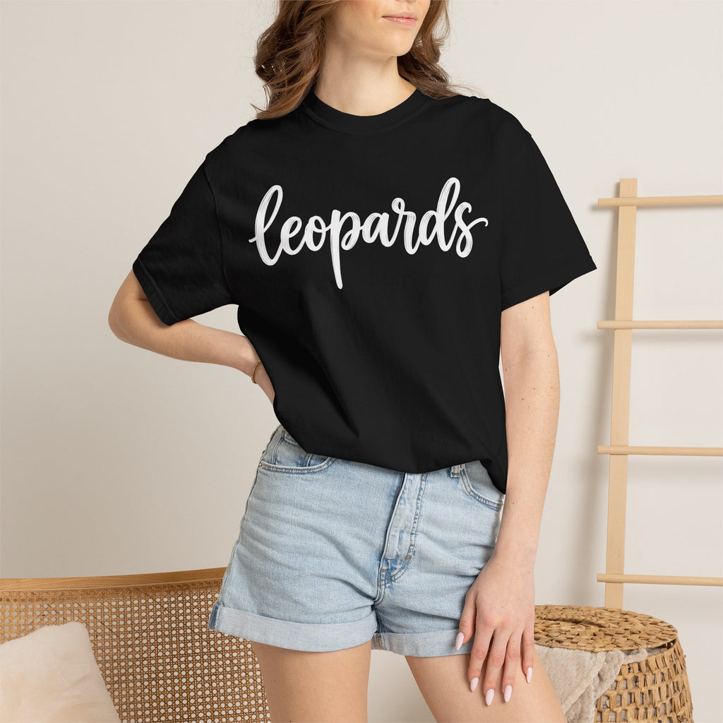 Leopards Script Tee — Retro Graphic T-Shirt