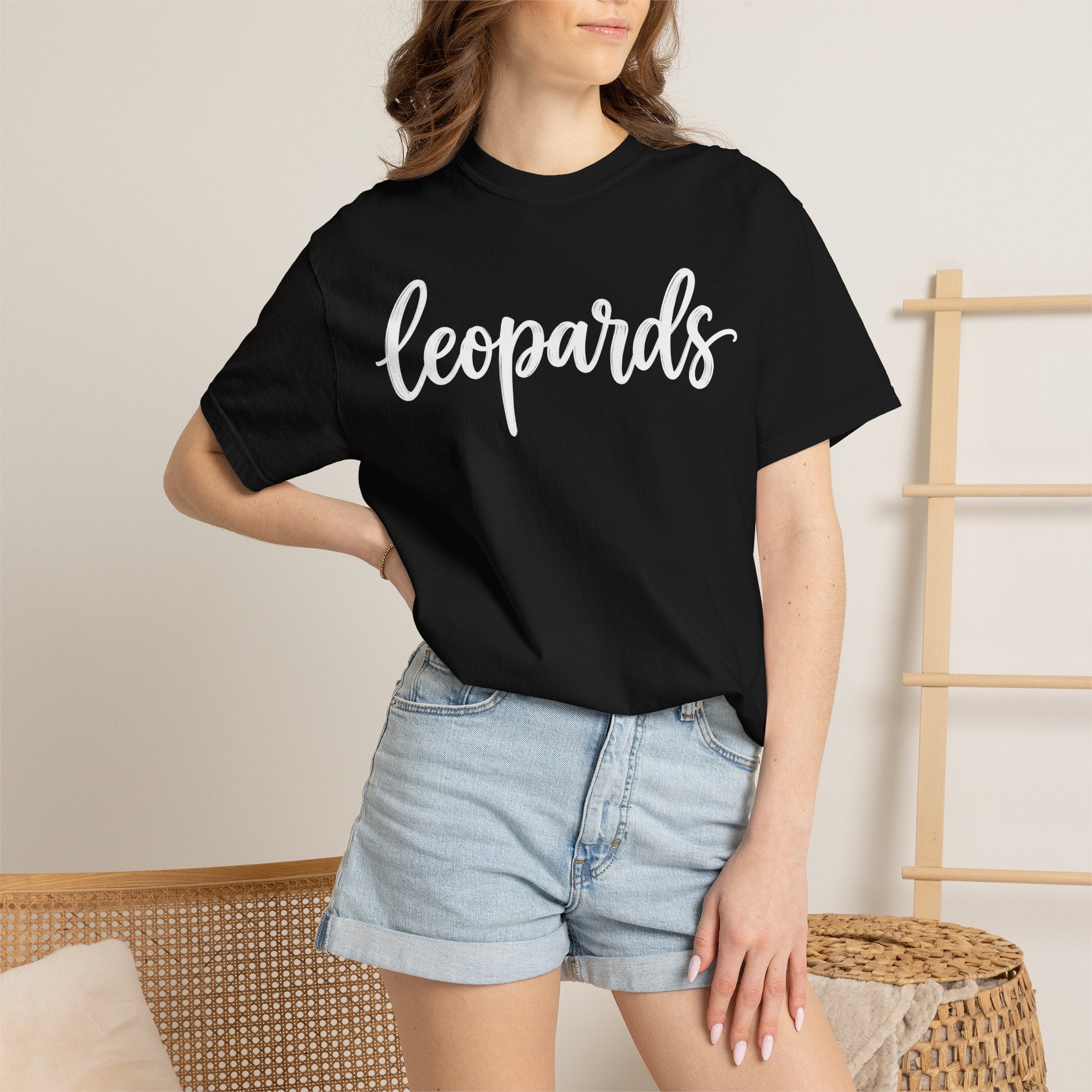 Leopards Script Tee — Retro Graphic T-Shirt