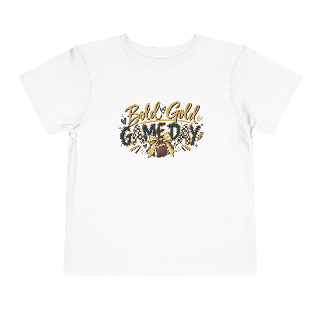 Toddler Tee — "Bold & Gold Game Day" Football Shirt