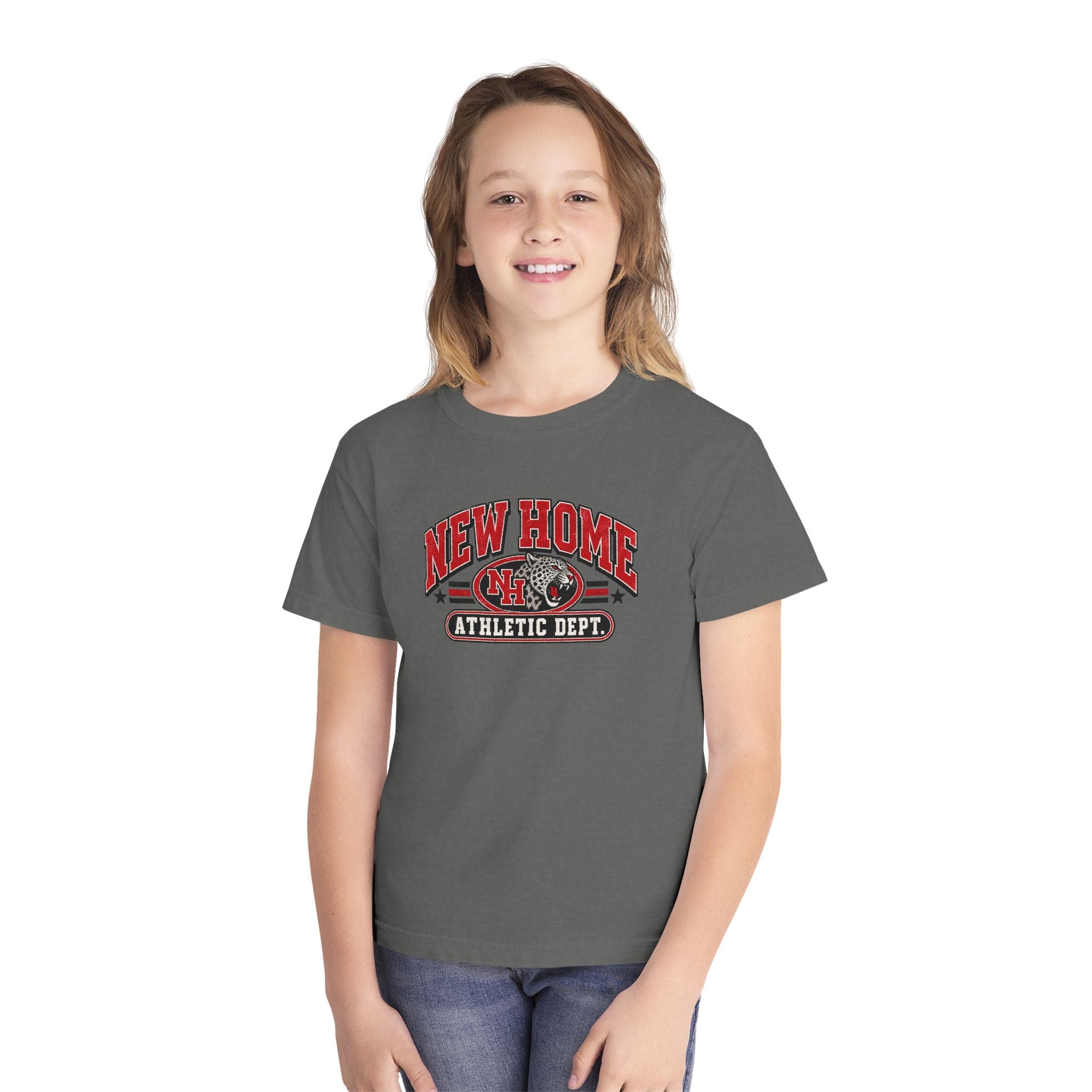 New Home Athletic Dept. Youth Tee — Kids' Welcome Home Graphic Shirt
