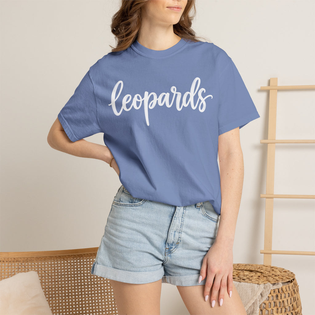 Leopards Script Tee — Retro Graphic T-Shirt