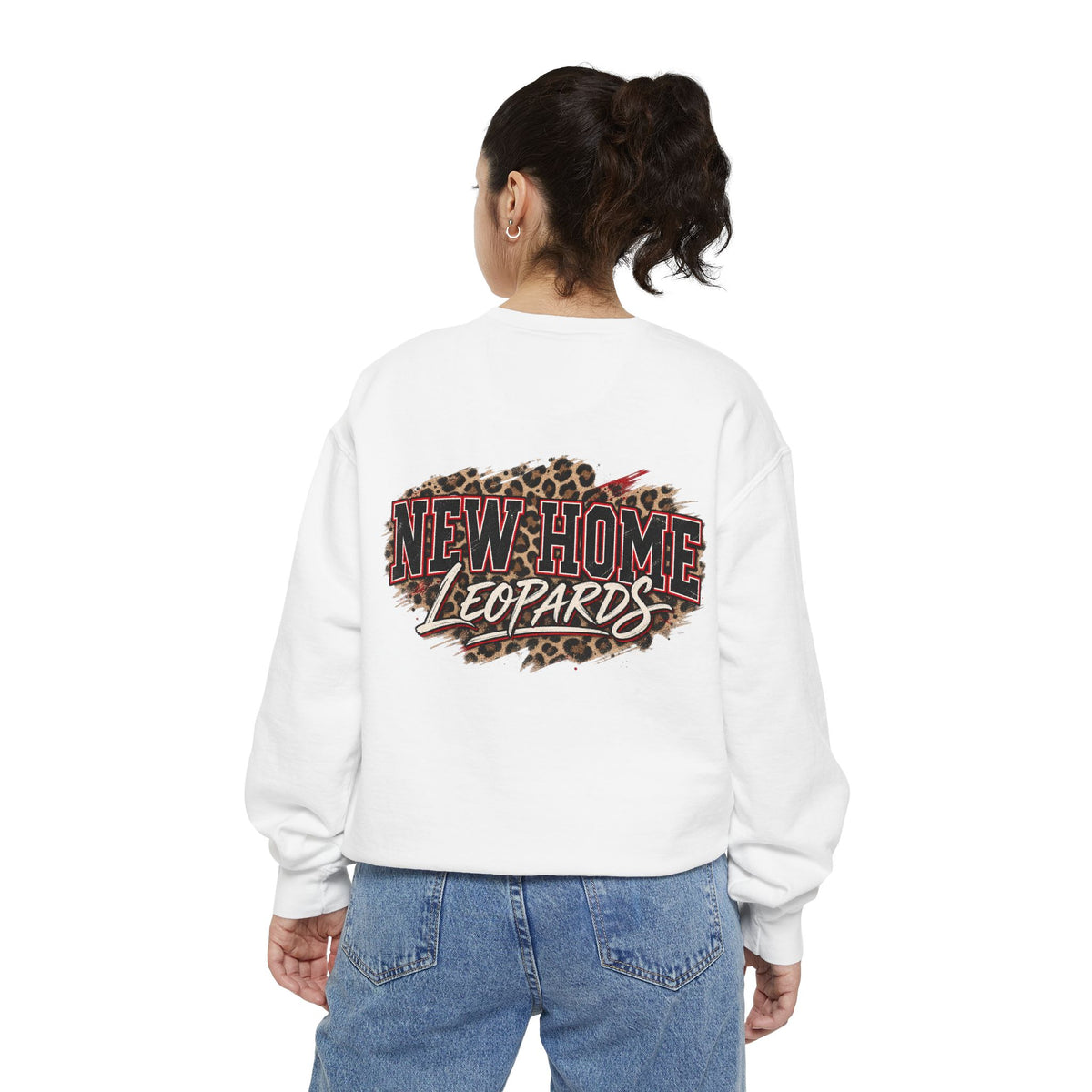 New Home Leopards Leopard-Print Crewneck Sweatshirt