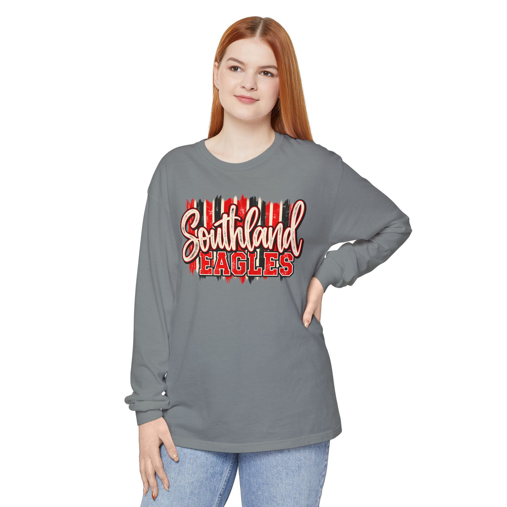 Southland Eagles Long Sleeve T-Shirt — Vintage Brush Script School Spirit Tee