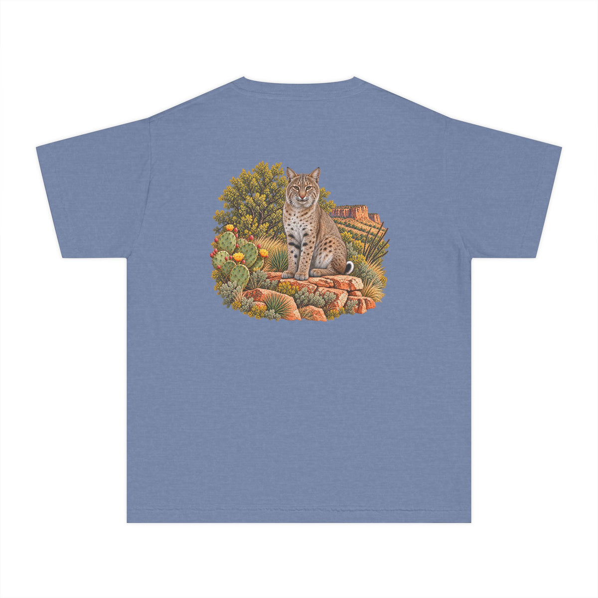 Youth Tee — Caprock Critters Bobcat Scenic View