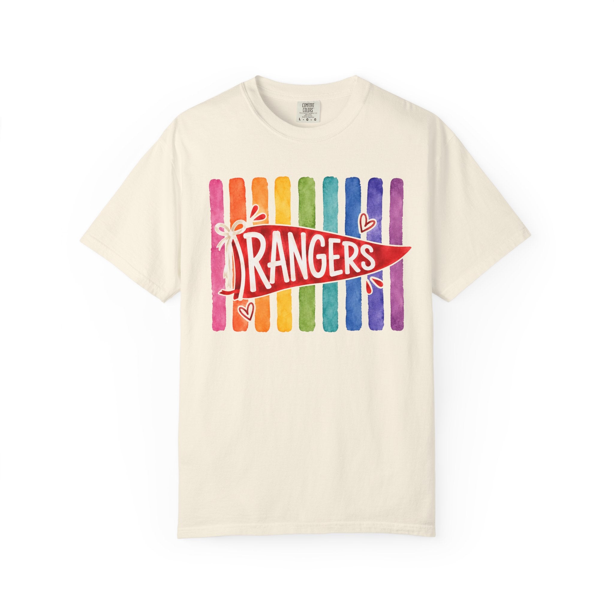 Rangers Rainbow Pennant T-Shirt — Pride School Spirit Tee