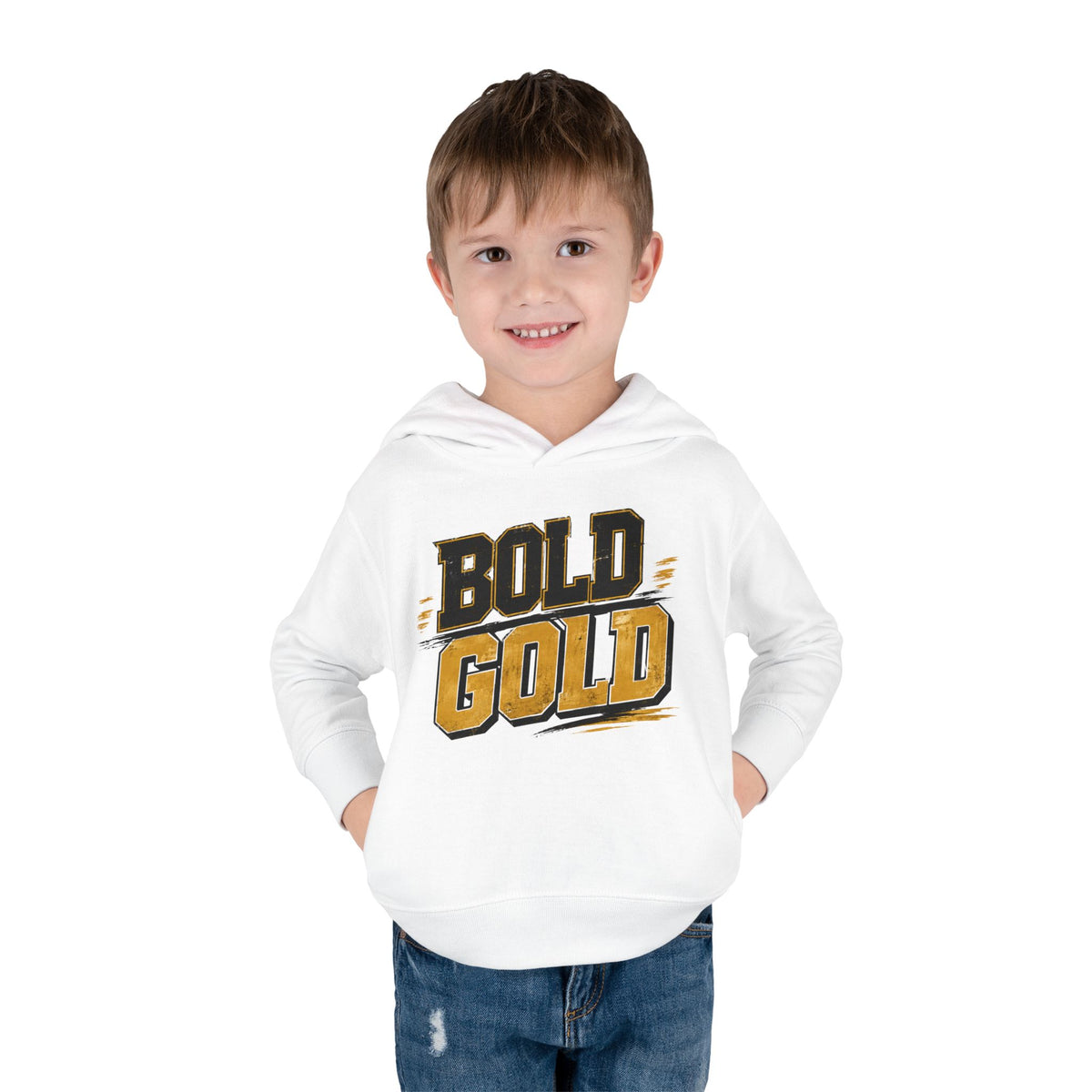 Toddler Hoodie — "Bold Gold" Graphic Pullover for Kids (School Spirit & Game Day)