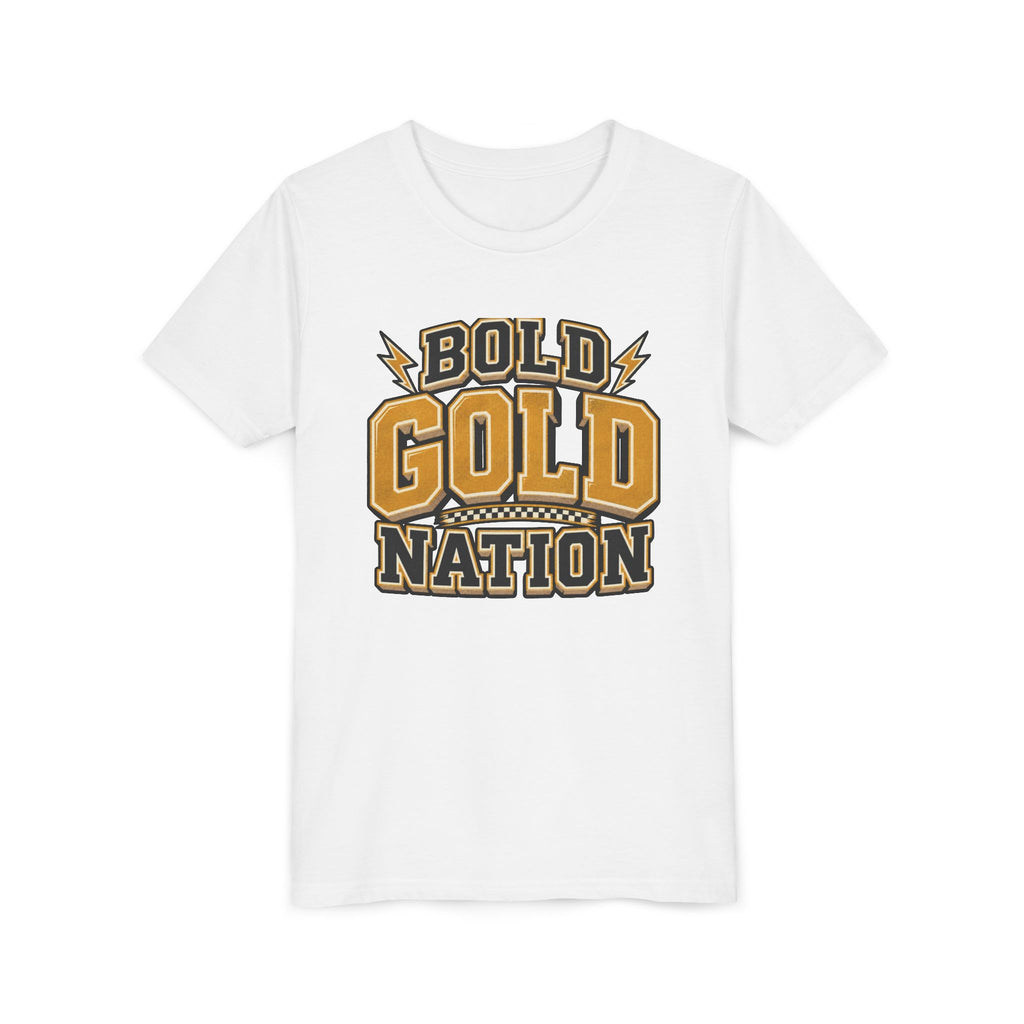 Youth Tee — Bold Gold Nation Graphic Kids Shirt