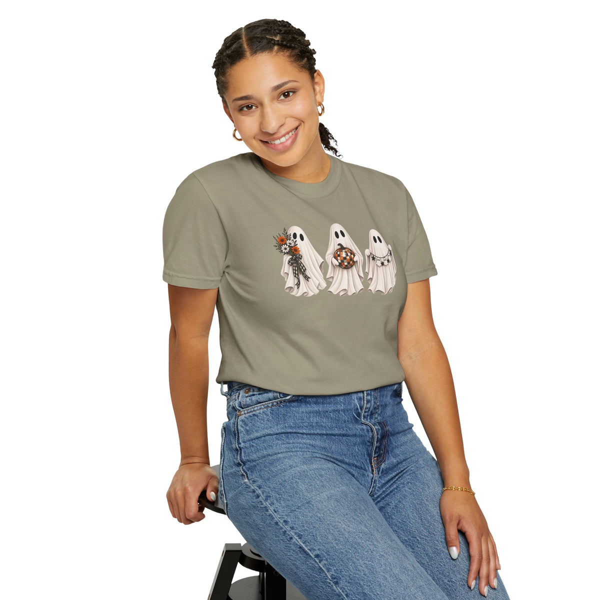 Ghost Trio Halloween T-Shirt — Cute Spooky Costume Candy Design