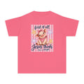 Kids Christian Tee — "First of All, Jesus Thinks I’m a Delight" Pink Piglet Graphic