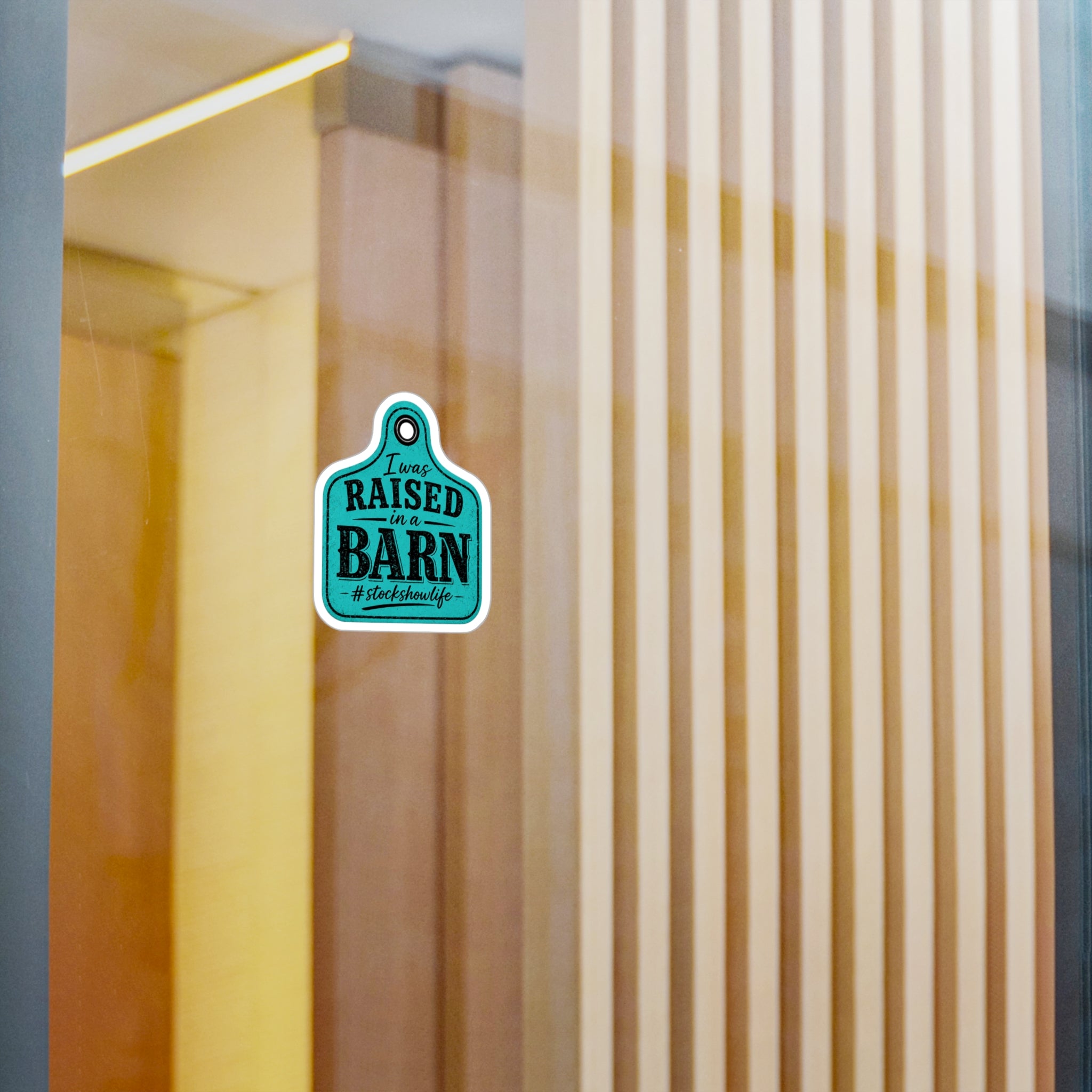 Raised in a Barn Vinyl Decal – 'I was RAISED in a BARN' Kiss-Cut Sticker for Farm & Stockshow Life