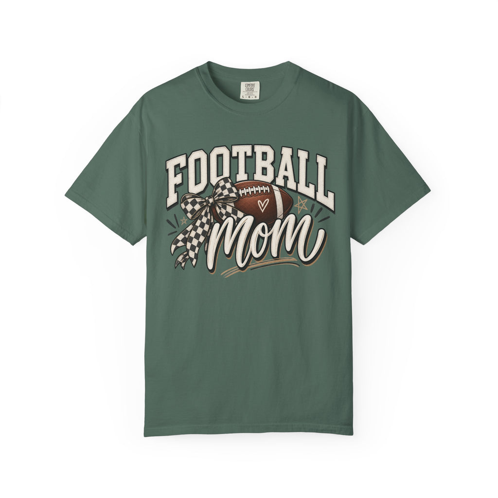 Football Mom T-Shirt — Vintage Garment-Dyed Sideline Tee