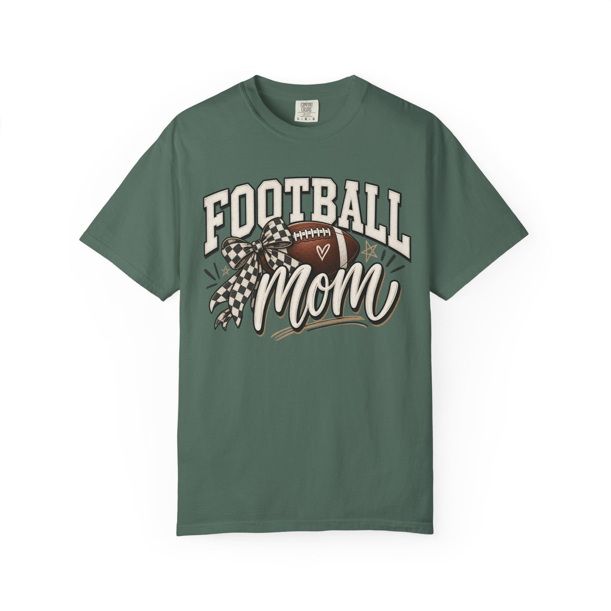 Football Mom T-Shirt — Vintage Garment-Dyed Sideline Tee