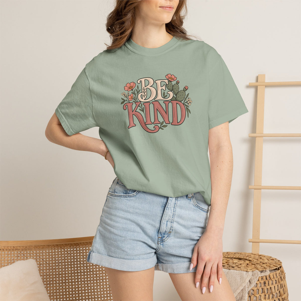 Be Kind Floral T-Shirt — Vintage Floral Graphic Tee