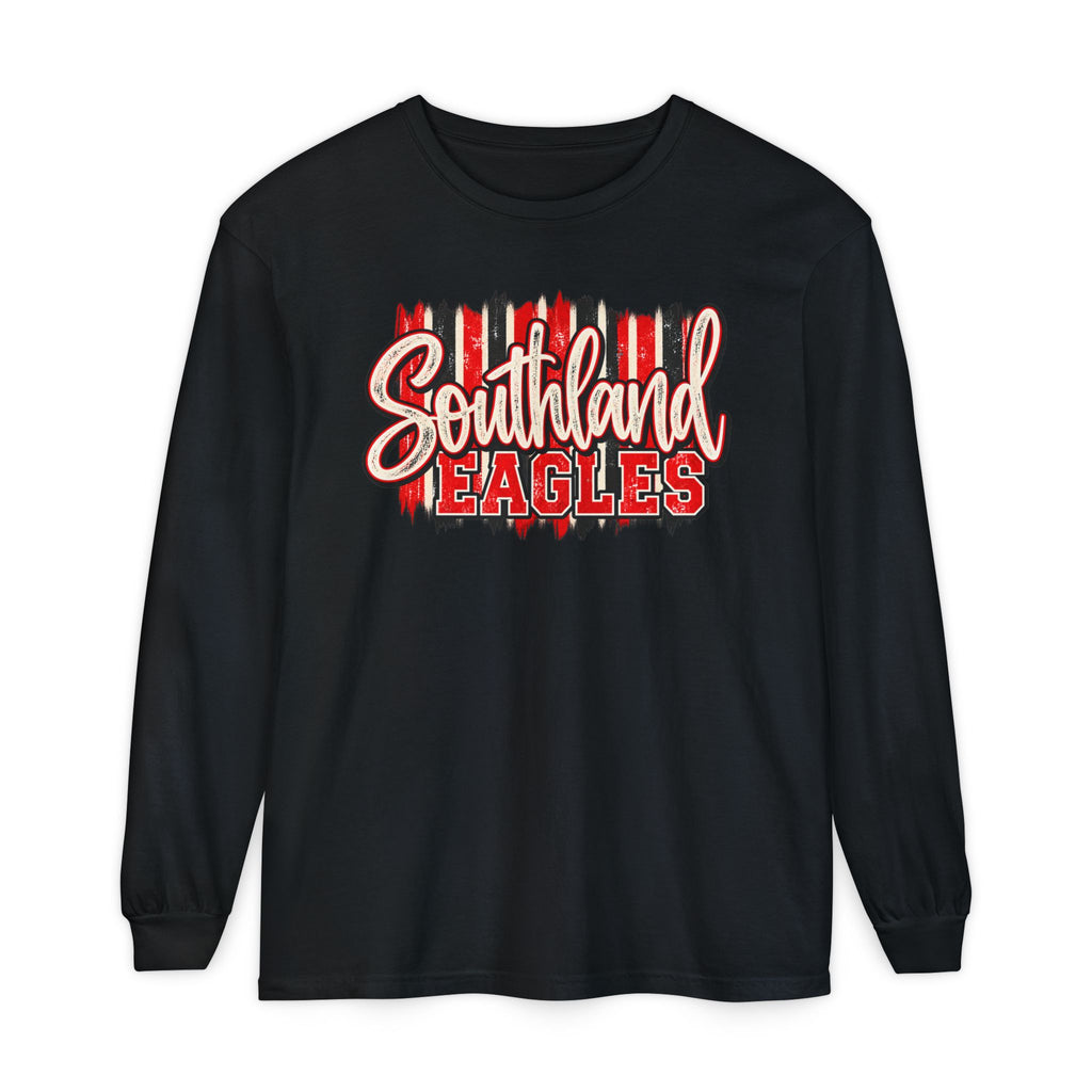 Southland Eagles Long Sleeve T-Shirt — Vintage Brush Script School Spirit Tee