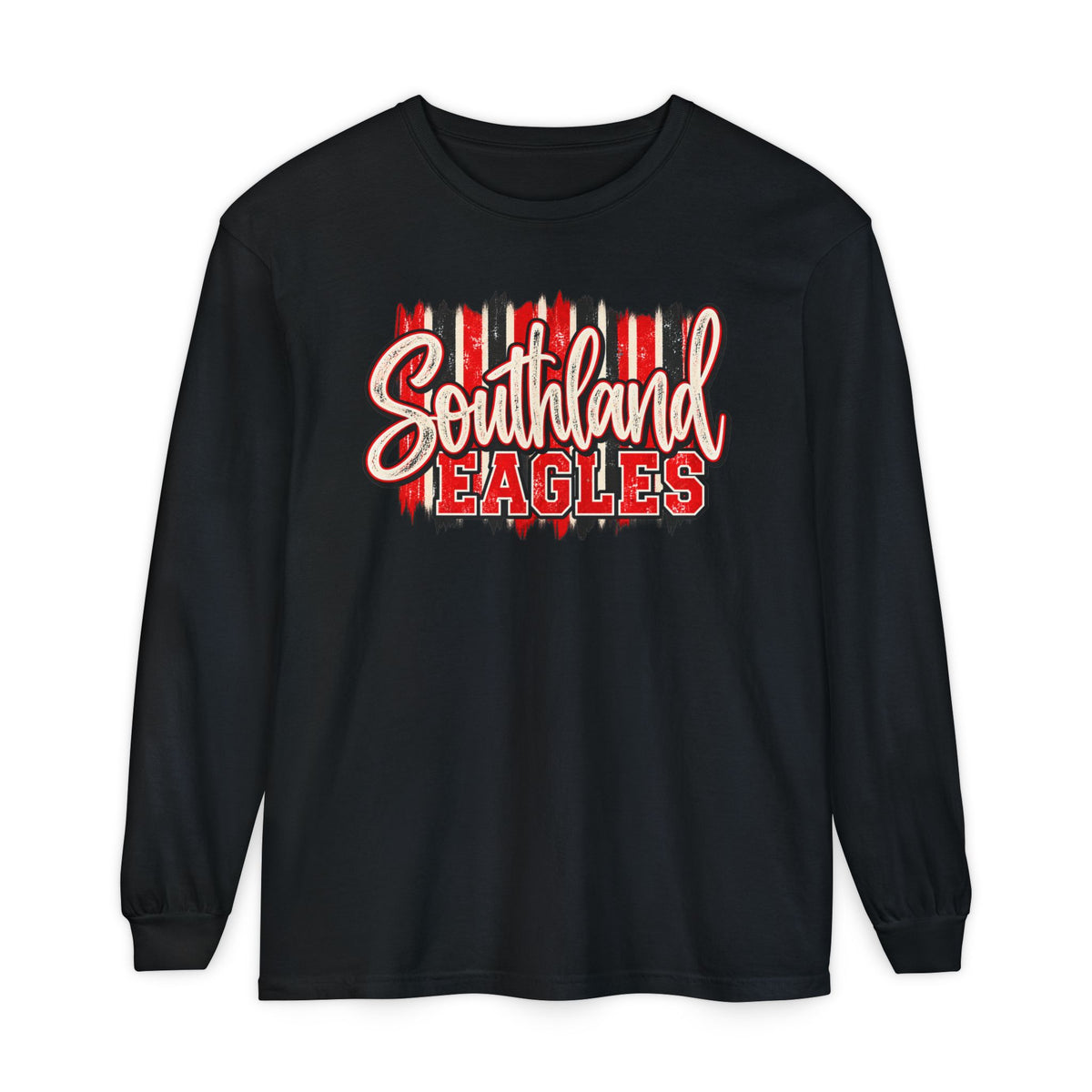 Southland Eagles Long Sleeve T-Shirt — Vintage Brush Script School Spirit Tee