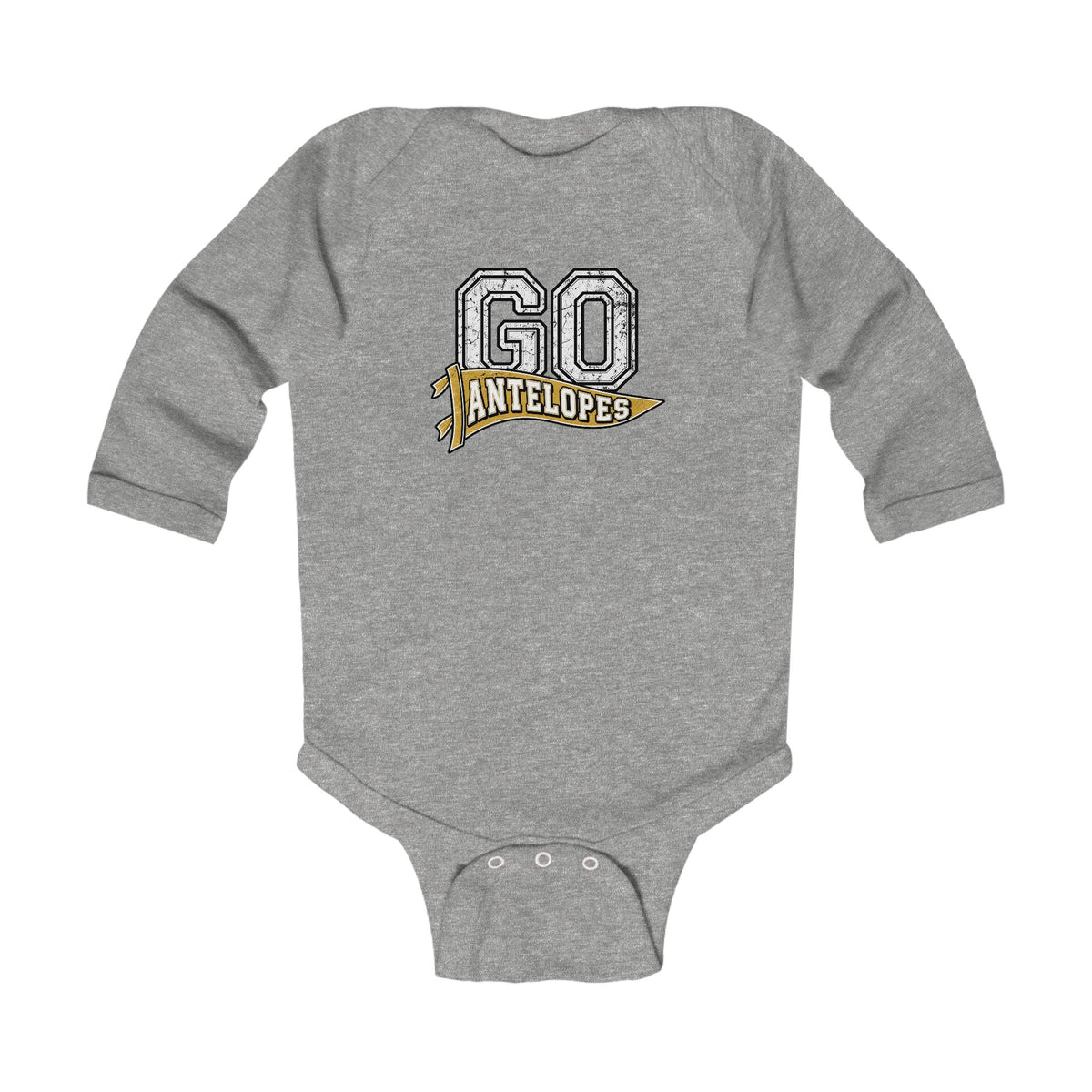 Go Antelopes Infant Long Sleeve Bodysuit – Baby Team Spirit Onesie