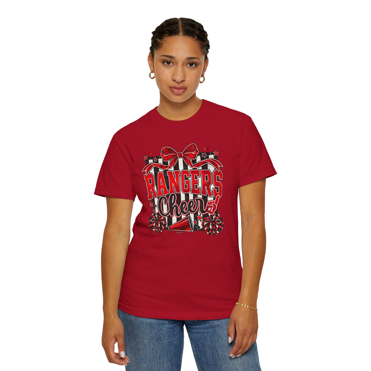Rangers Cheer T‑Shirt — Pom Pom Megaphone School Spirit Tee