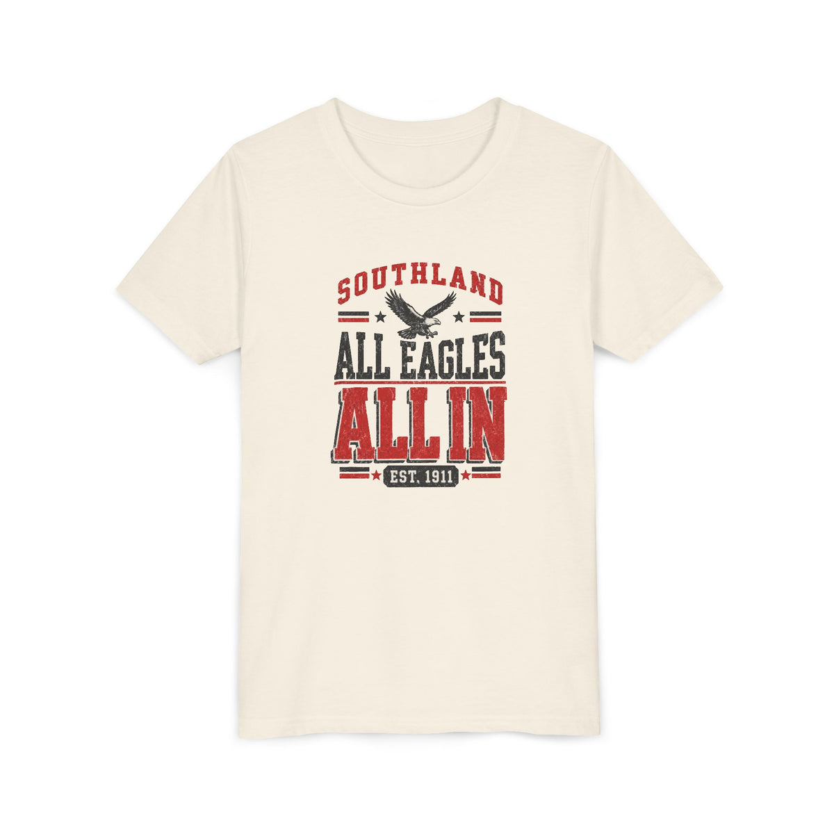 Youth Tee - "Southland All Eagles All In" School Spirit Shirt