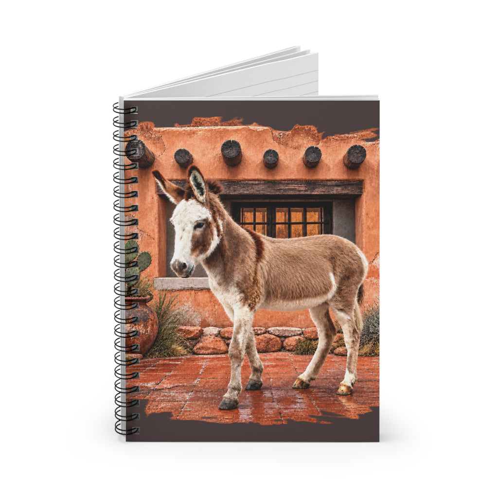 Donkey Adobe Notebook — Rustic Southwestern Spiral Journal